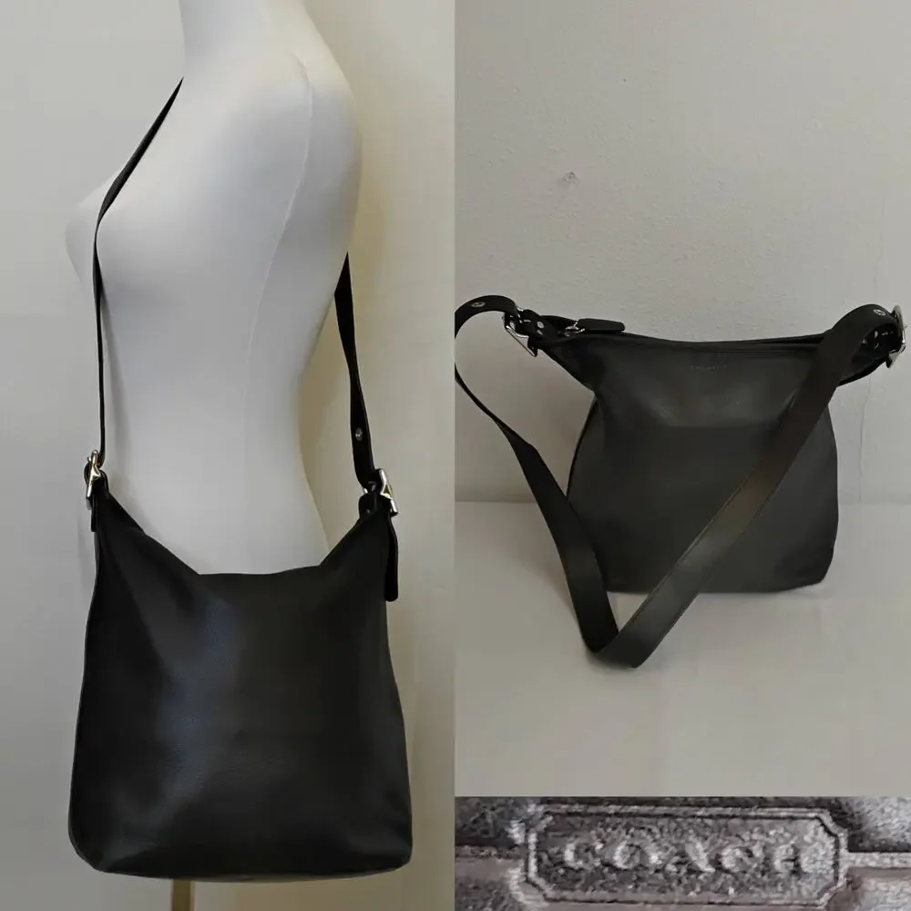 Coach Legacy Shoulder Bag Black Leather Bucket Bag Purse No. 19889 #J5883